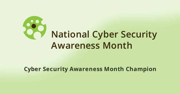 Cyber Security Awareness Month Champion